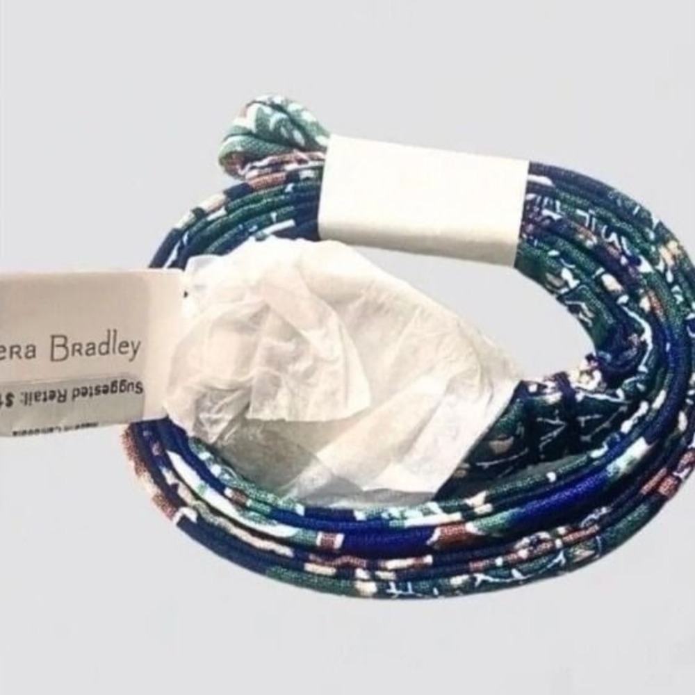 Vera Bradley Lanyard Java Navy Camo Quilted Cotton Neck Strap 28145-11940
